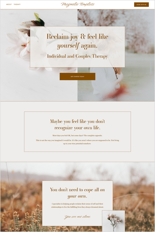 The Magnolia Squarespace Template