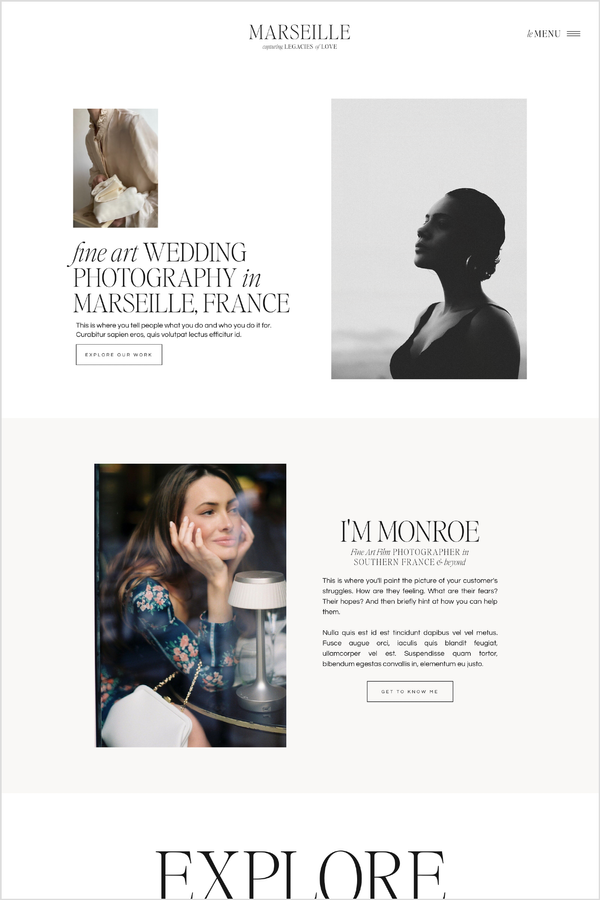 Marseille - Showit Template