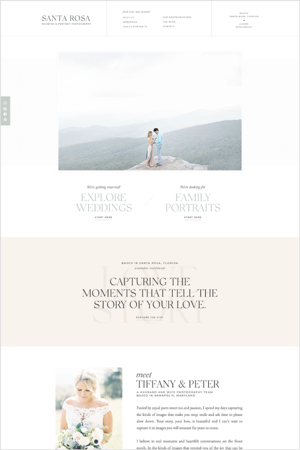 Santa Rosa - Showit Template