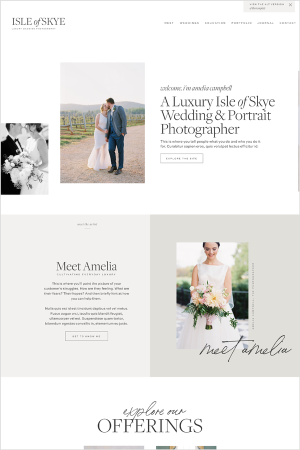 Isle of Skye - Showit Template